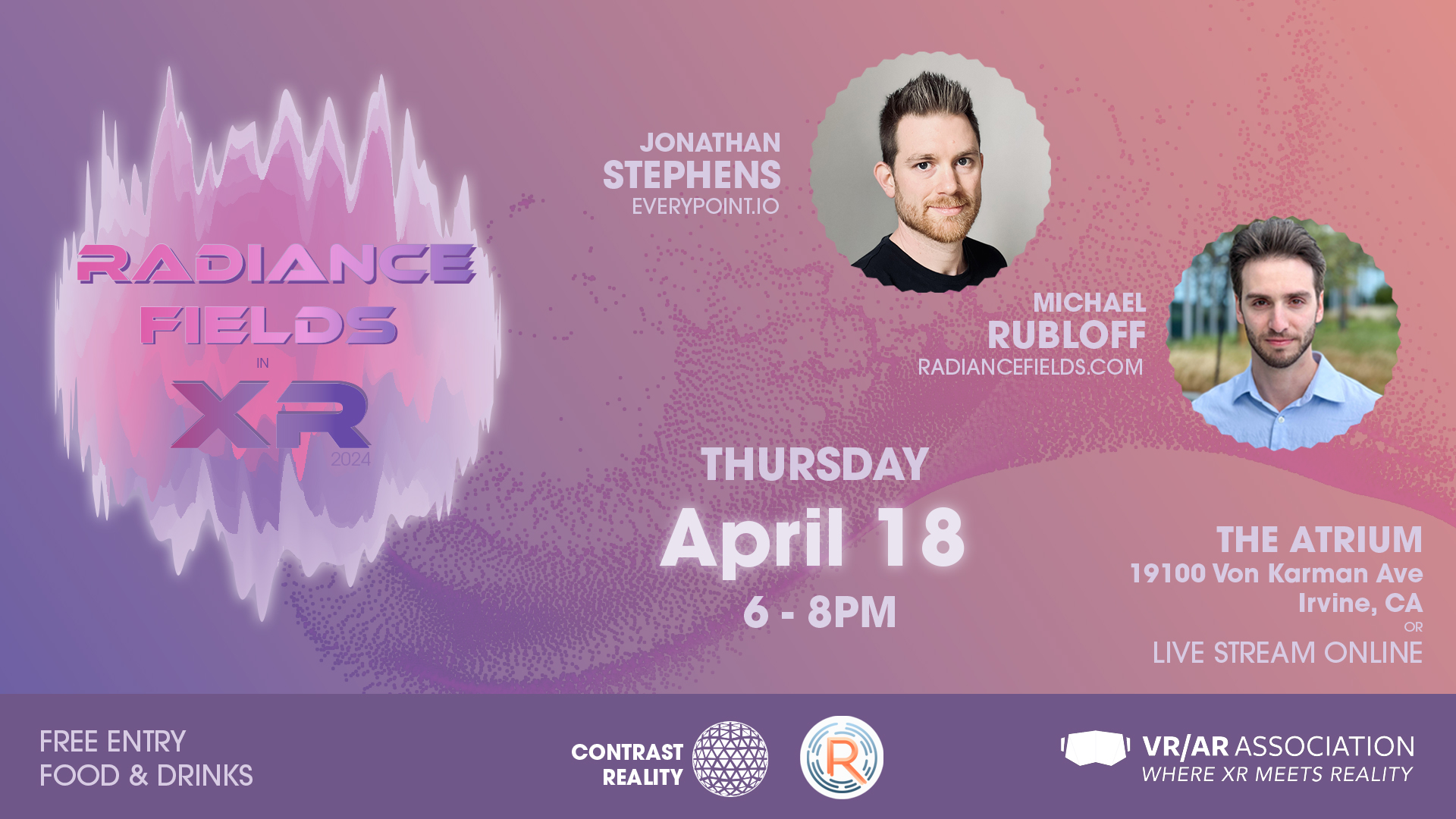 Radiance Fields in XR poster with Jonathan Stephens and Michael Rubluff
